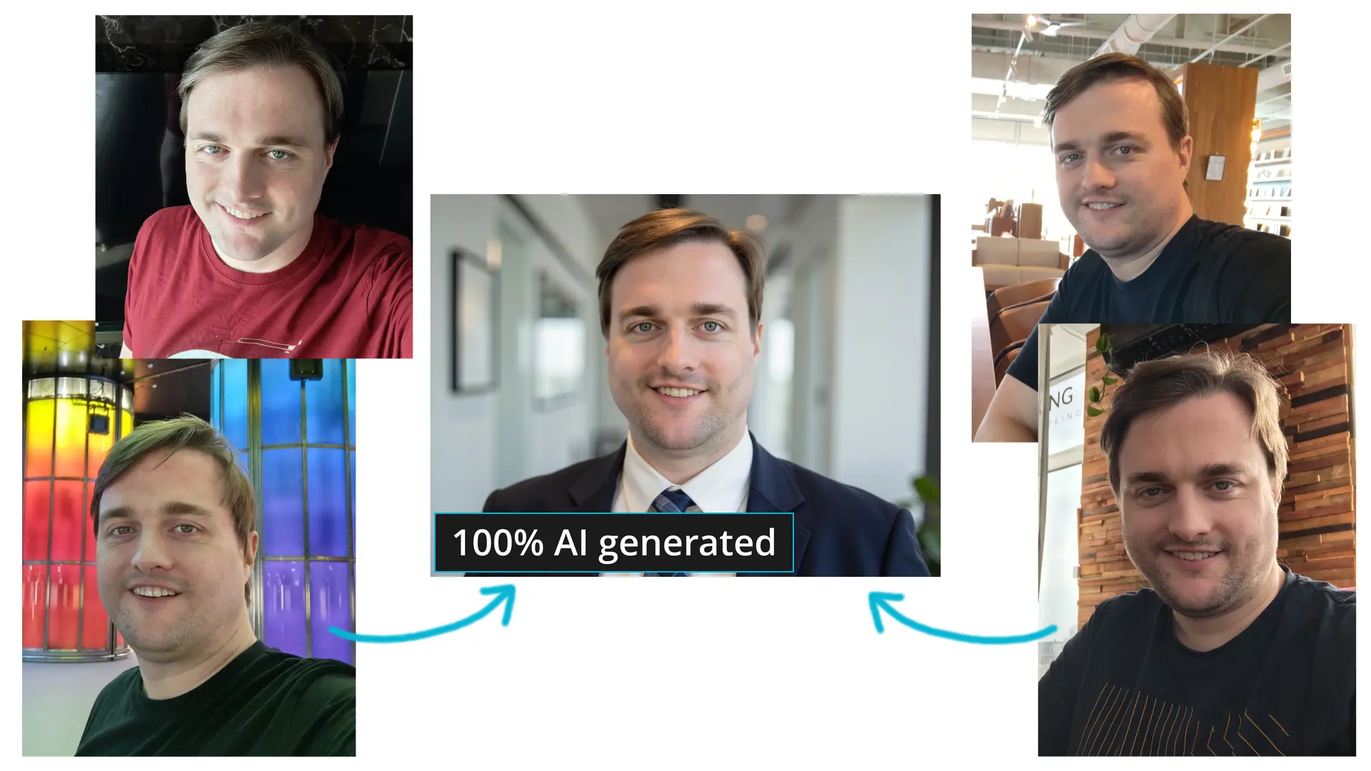 AI photo transformation example